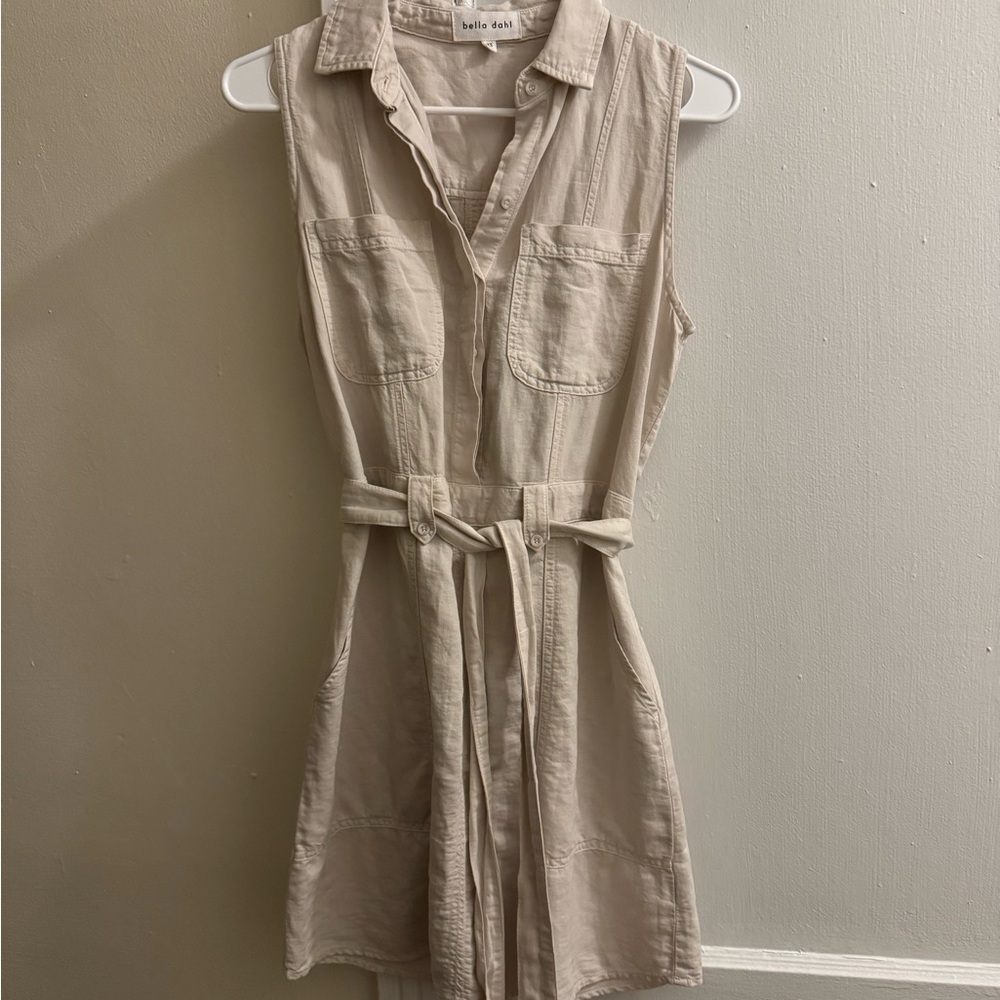 Bella Dahl Tan Sleeveless Dress